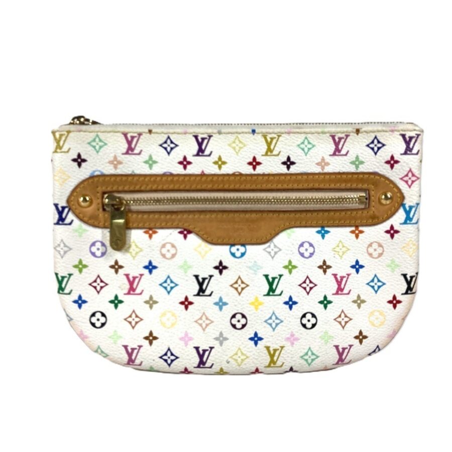 Louis Vuitton Blanc Multi-Color White Monogram Multicolore Clutch Bag Pochette Pouch ( ) | Studio Nafay