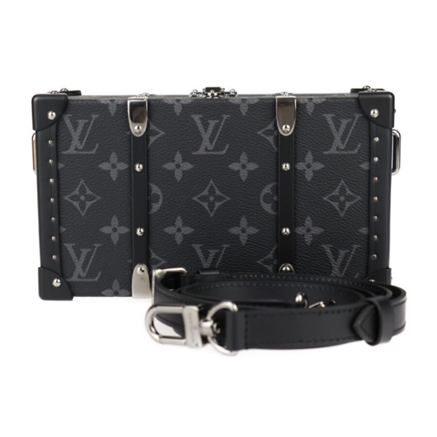 Louis Vuitton Black Gray Monogram Eclipse Clutch Bag Shoulder Bag ( ) | Studio Nafay