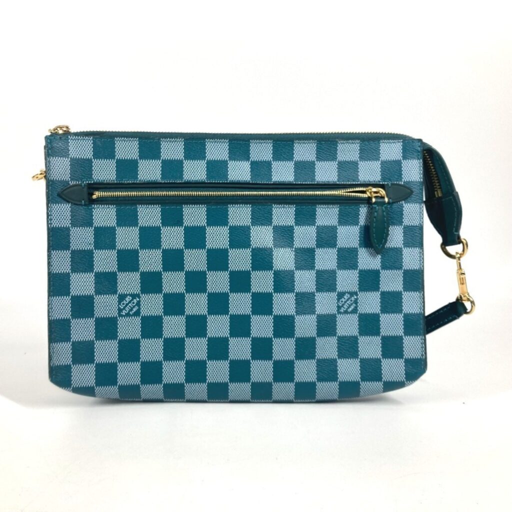 Louis Vuitton Cyan Green Pvc Leather Clutch Bag Shoulder Bag ( ) - Product Image 2