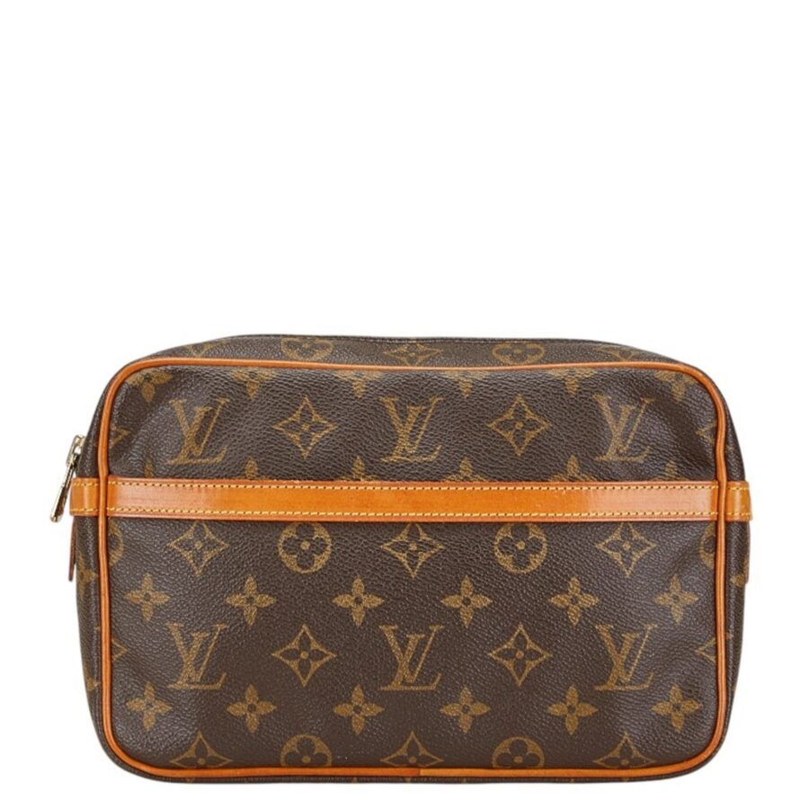 Louis Vuitton Brown Pvc Leather Clutch Bag ( ) | Studio Nafay