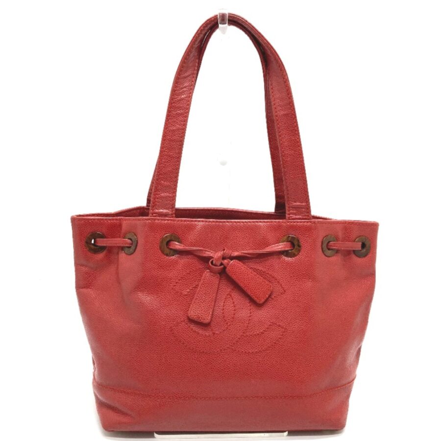 Chanel CC Mark bag Tote Bag Red | Studio Nafay