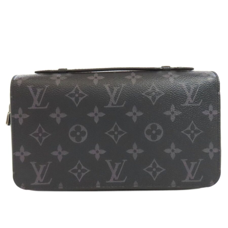 Louis Vuitton Black Gray Monogram Eclipse Monogram Eclipse Clutch Bag ( ) | Studio Nafay