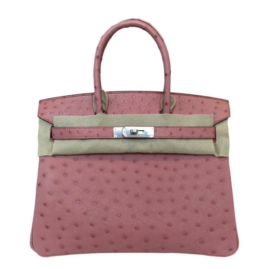 HermesBirkin 30 Ostrich Terre Cuite Bag | Studio Nafay