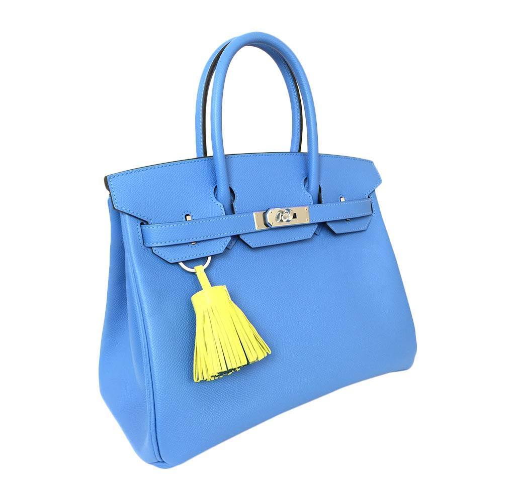 HermesBirkin 30 Bag Blue Paradise PHW
