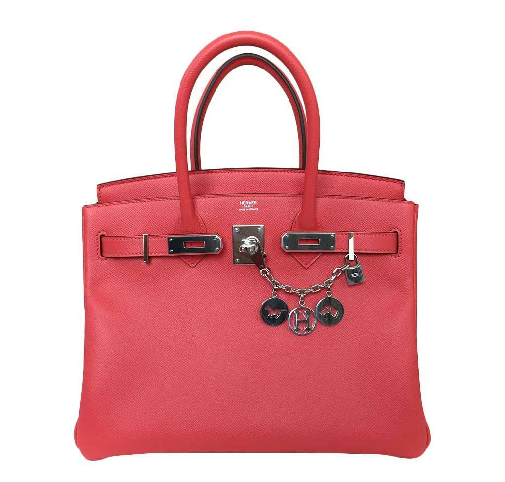 HermesBirkin 30 Rose Jaipur Bag PHW