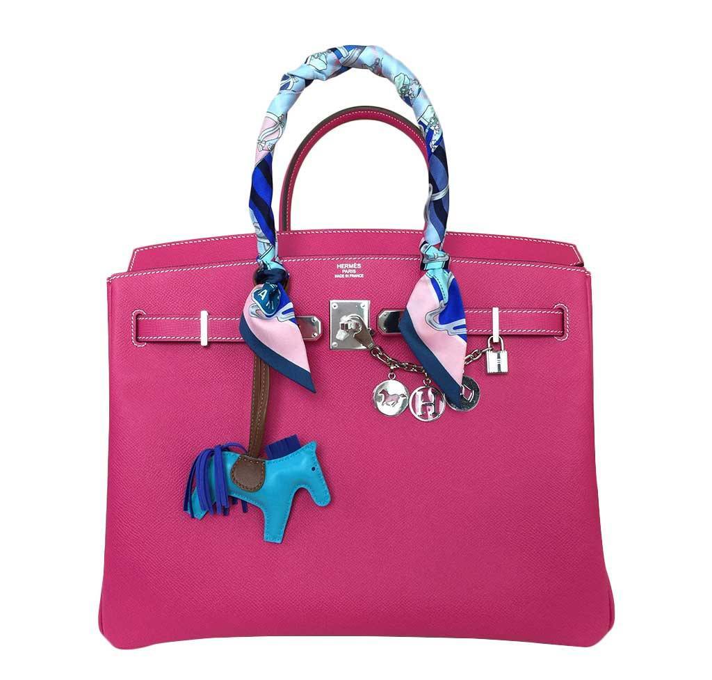 HermesBirkin 35 Rose Tyrien Bag