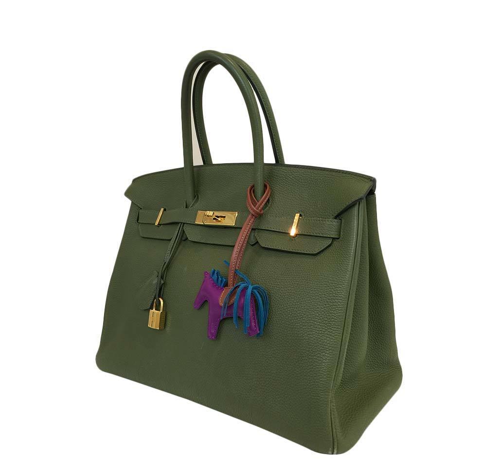 HermesBirkin 35 Bag Canopee Green