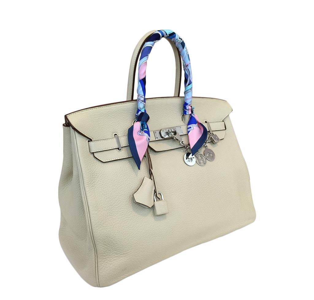 HermesBirkin 35 Craie Bag PHW