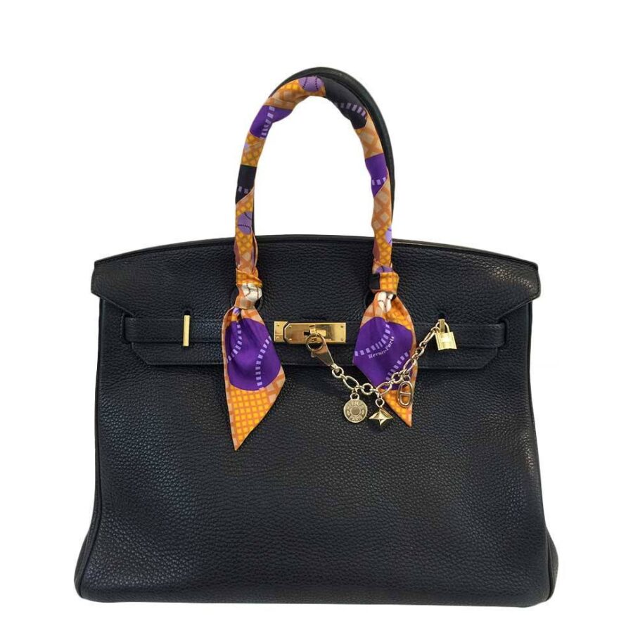 HermesBirkin 35 Black Clemence Bag GHW | Studio Nafay