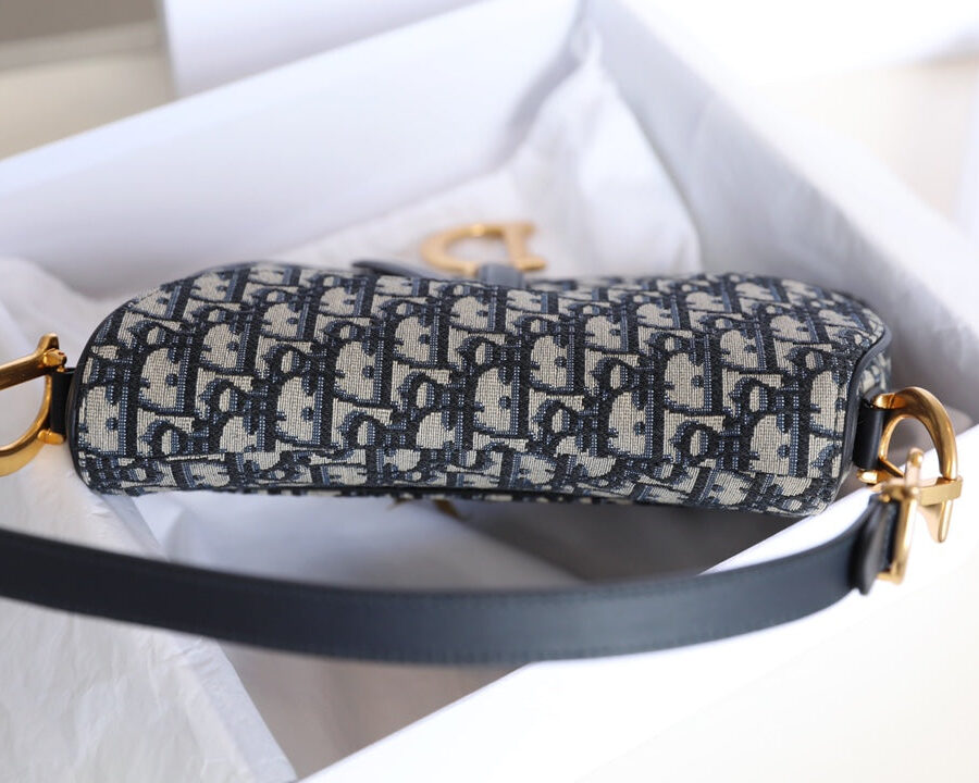 CD Blue Dior Oblique Jacquard Bag Canvas Cowhide | Studio Nafay