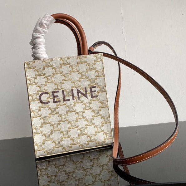 CABAS TRIOMPHE 21 WHITE CANVAS TOTE | Studio Nafay