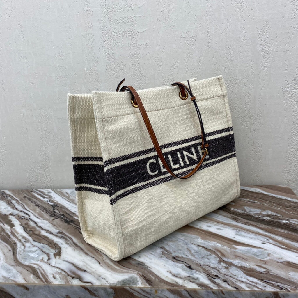 CANVAS TOTE 43 WHITE/BLACK DENIM - Product Image 2