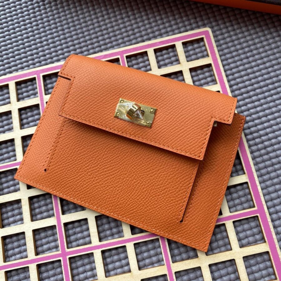HM Kelly Pocket 13.5 Orange Epsom Ghw | Studio Nafay