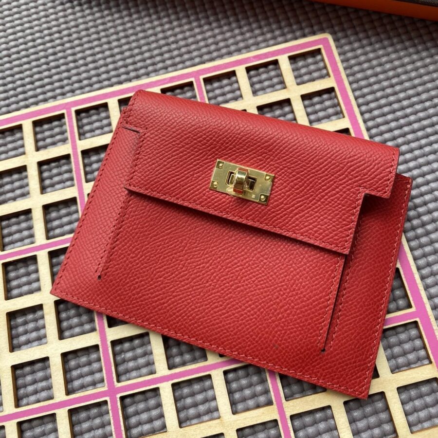 HM Kelly Pocket 13.5 Red Epsom Ghw | Studio Nafay