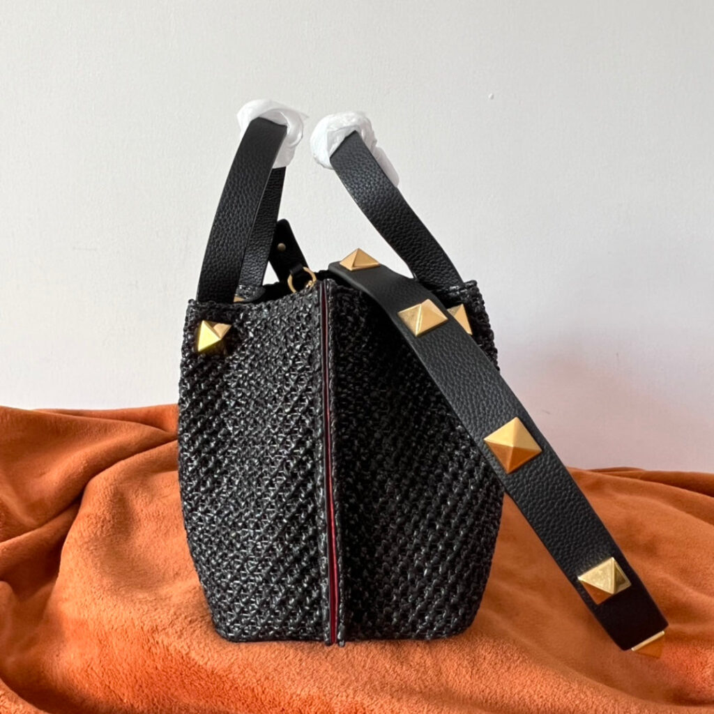 Valentino Spring and Summer Tote Bag Black Raffia 552569 - Product Image 2
