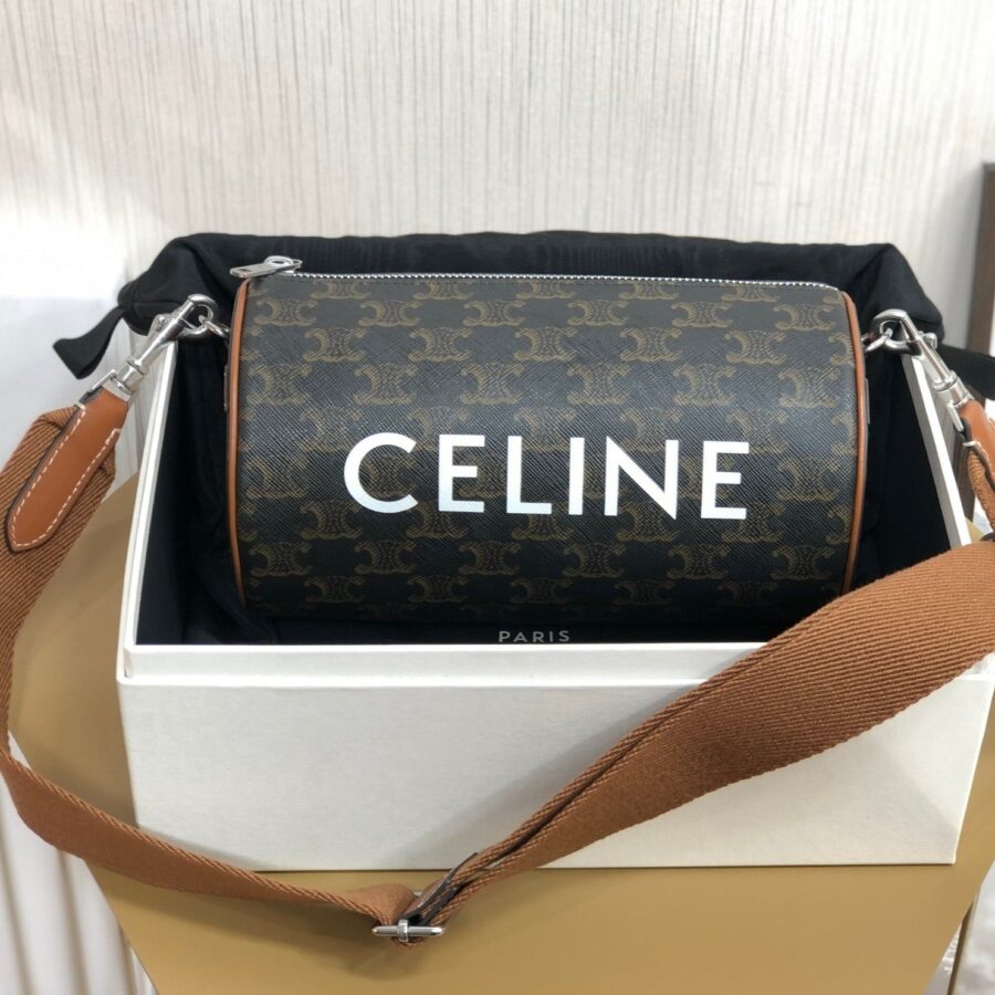 CYLINDRICAL 22 BAG BLACK PATTERN COWHIDE | Studio Nafay