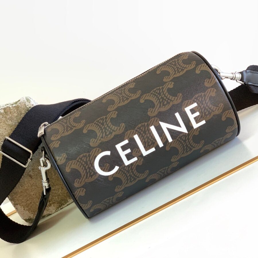 CYLINDRICAL 22 BAG BLACK BROWN COWHIDE | Studio Nafay