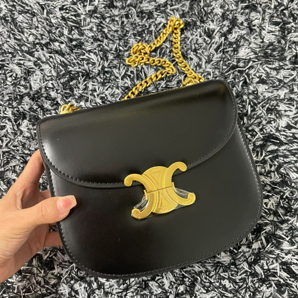 TRIPHOME 19 SADDLE BAG BLACK CALFSKIN - Product Image 2
