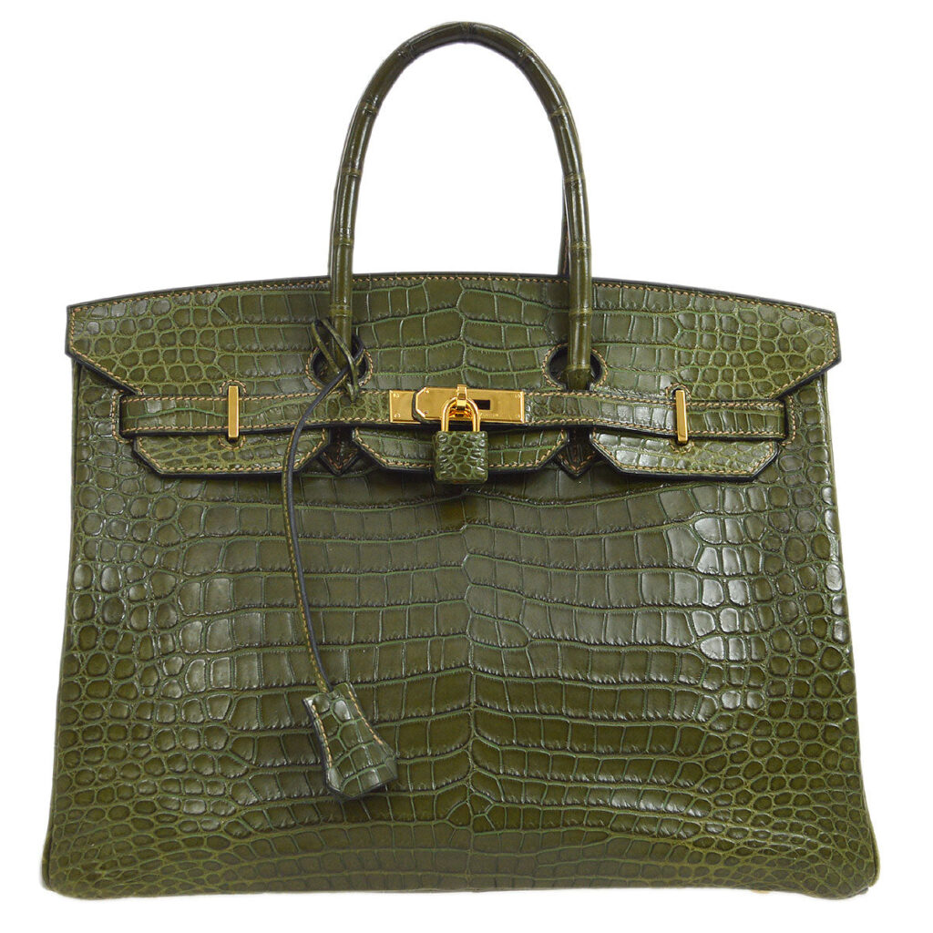 HERMES * BIRKIN 35 Porosus Crocodile Canopee - Product Image 2