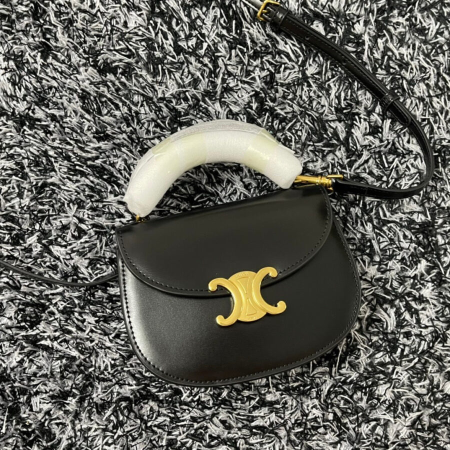 BESACE TRIPHOME 17 CALFSKIN BLACK | Studio Nafay