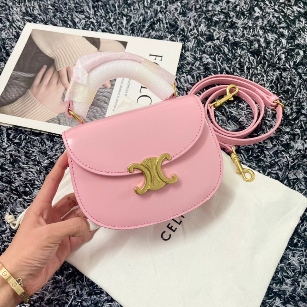 BESACE TRIPHOME 17 CALFSKIN PINK PASTEL - Product Image 2