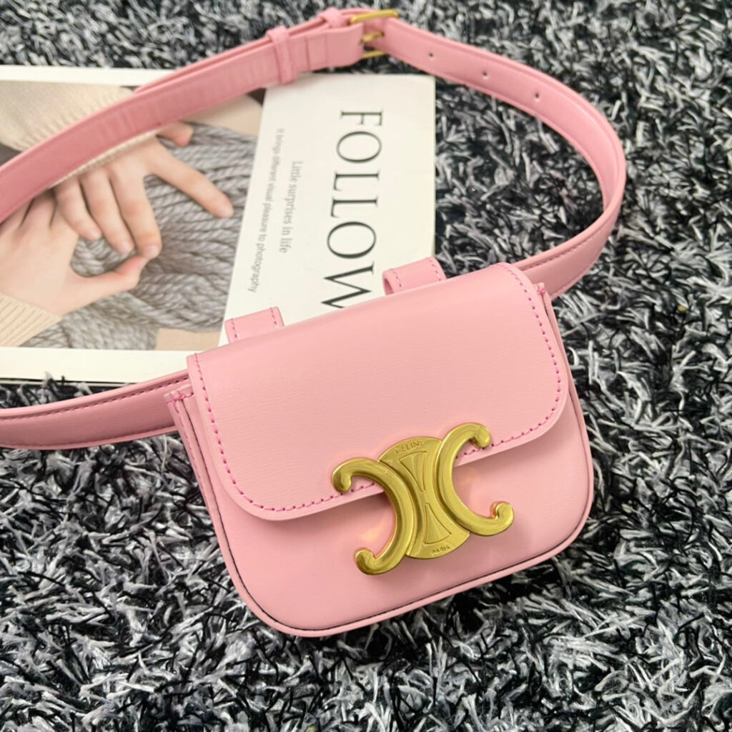 MINI TRIPHOME 11 WAIST BAG PINK PASTEL CALFSKIN - Product Image 2