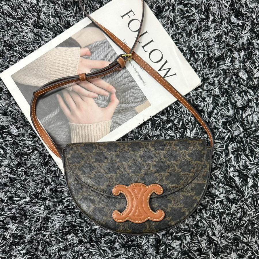 BESACE TRIPHOME 23 BLACK PATTERN CALFSKIN | Studio Nafay