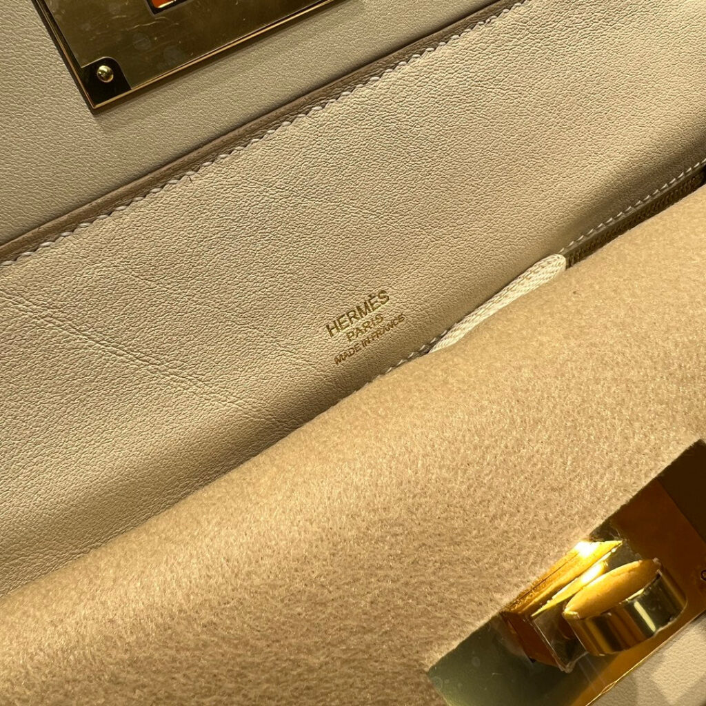 HM 24/24 Bag Milkshake White Leather Gold Hardware - Product Image 2