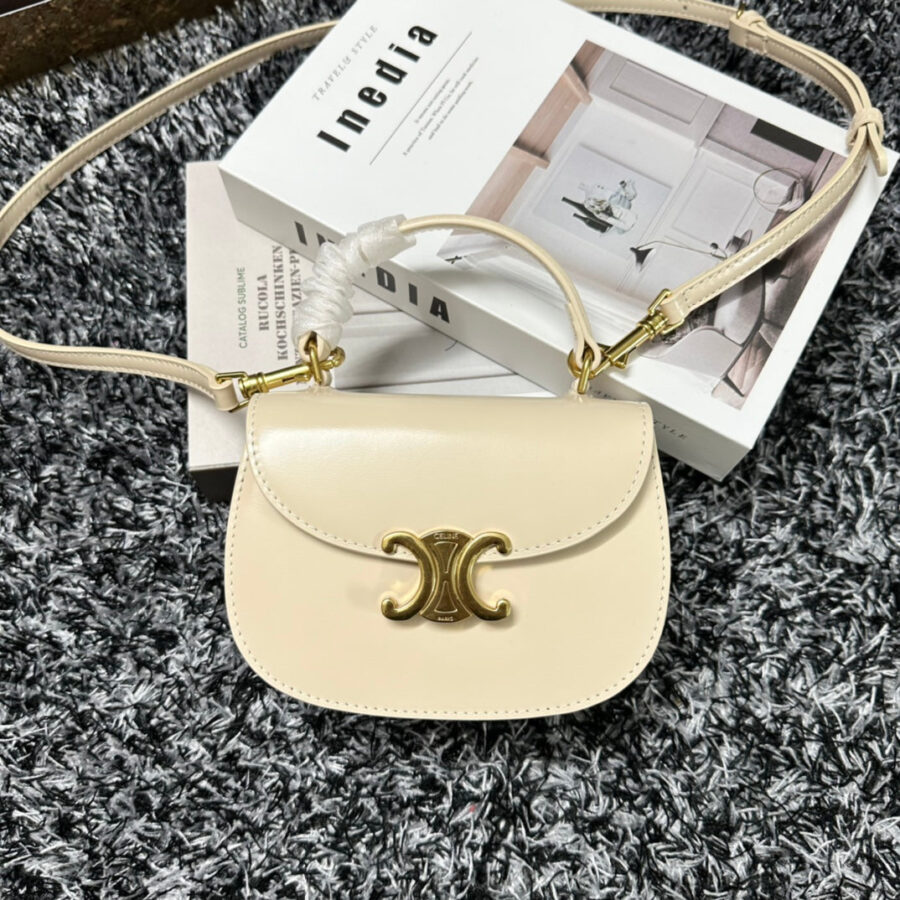 BESACE TRIPHOME 17 CALFSKIN WHITE | Studio Nafay