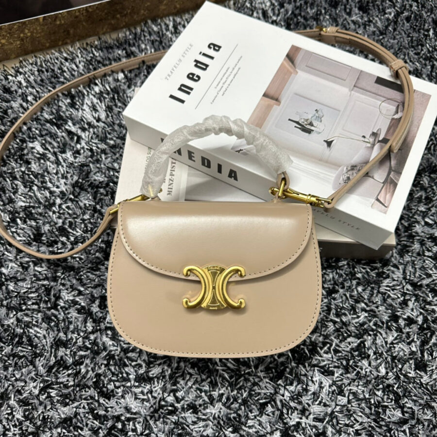 BESACE TRIPHOME 17 CALFSKIN BEIGE CREAM | Studio Nafay