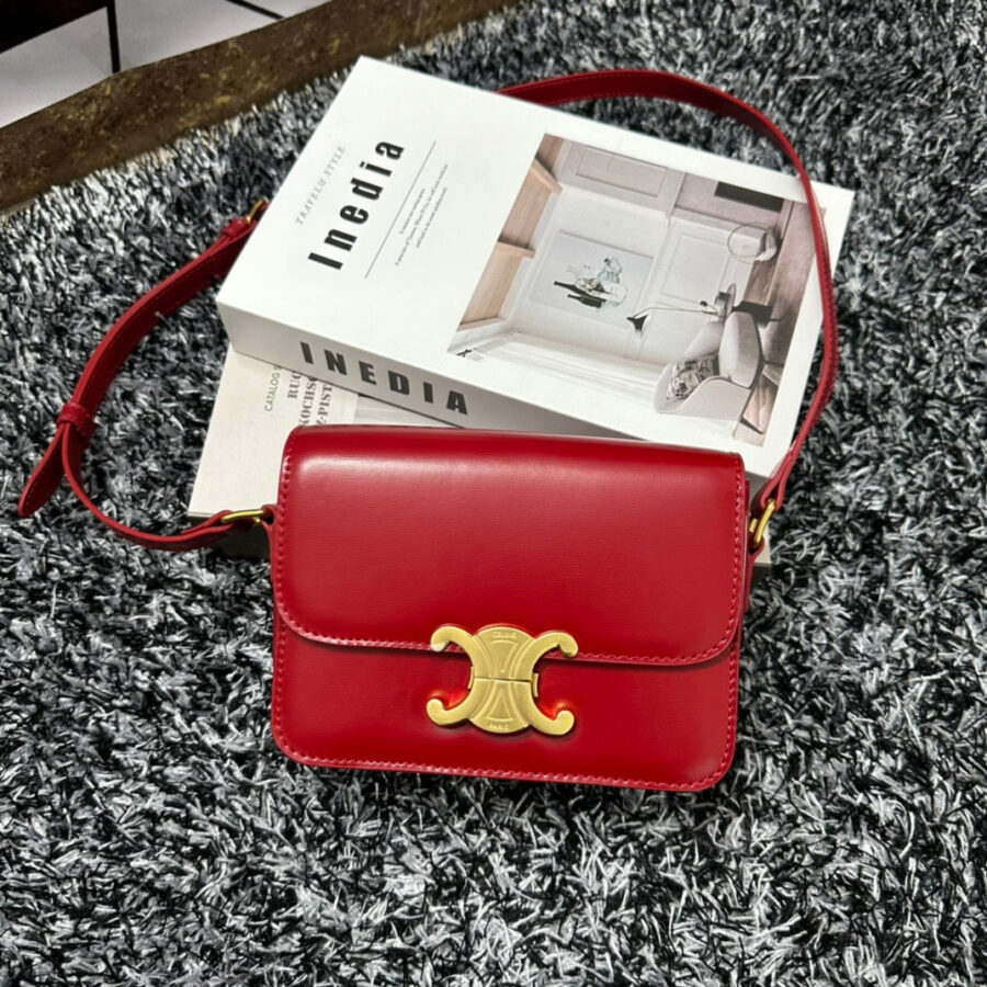 TRIPHOME TEEN 18 CHERRY RED COWHIDE LEATHER | Studio Nafay