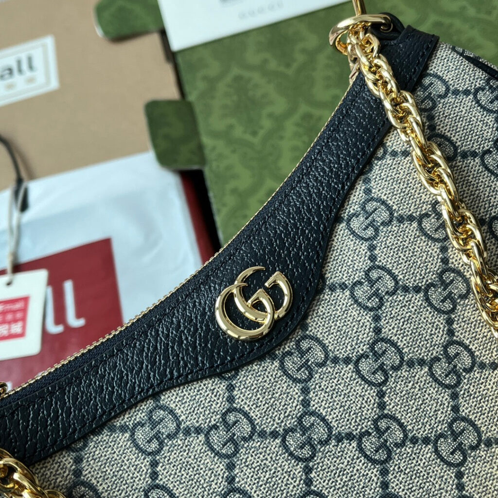 Gucci Ophidia Bag Blue Beige Leather Canvas 239801 | Studio Nafay