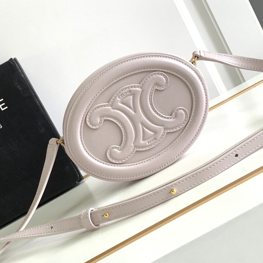 SMOOTH CALFSKIN 16 OVAL WHITE BAG | Studio Nafay