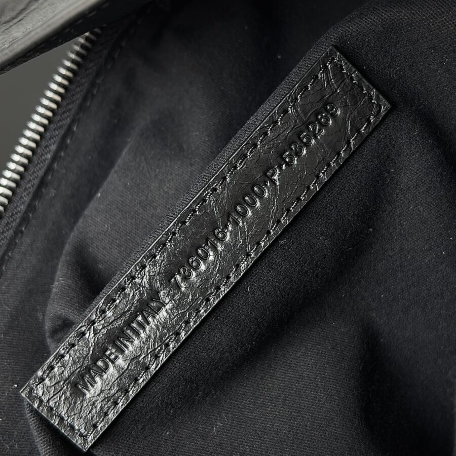 SUPERBUSY LARGE SLING BAG 42 IN BLACK LAMBSKIN | Studio Nafay