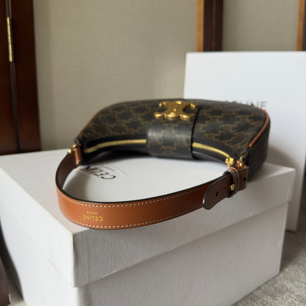 Celine Ava Bag 23cm Triomphe Canvas Brown Calfskin - Product Image 2