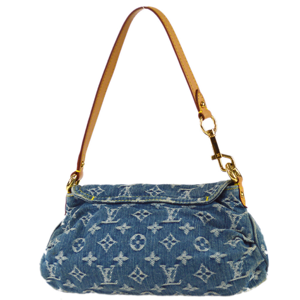 Louis Vuitton Blue Monogram Denim Mini Pleaty Handbag