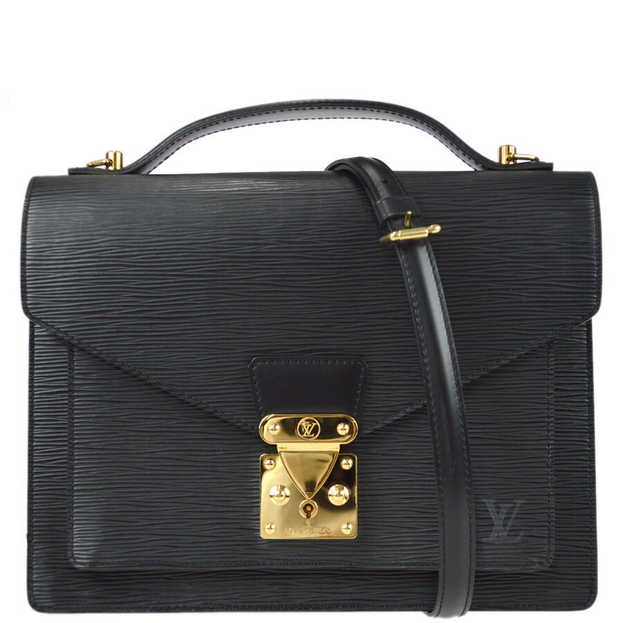 Louis Vuitton Black Epi Monceau 28