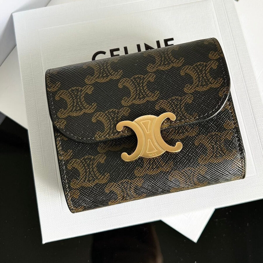TRIOMPHE 10 CALFSKIN WALLET TAN | Studio Nafay
