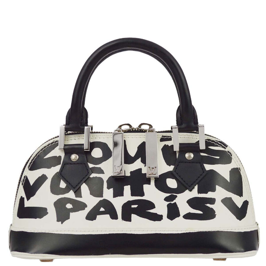 Louis Vuitton Black Graffiti Alma PM Handbag