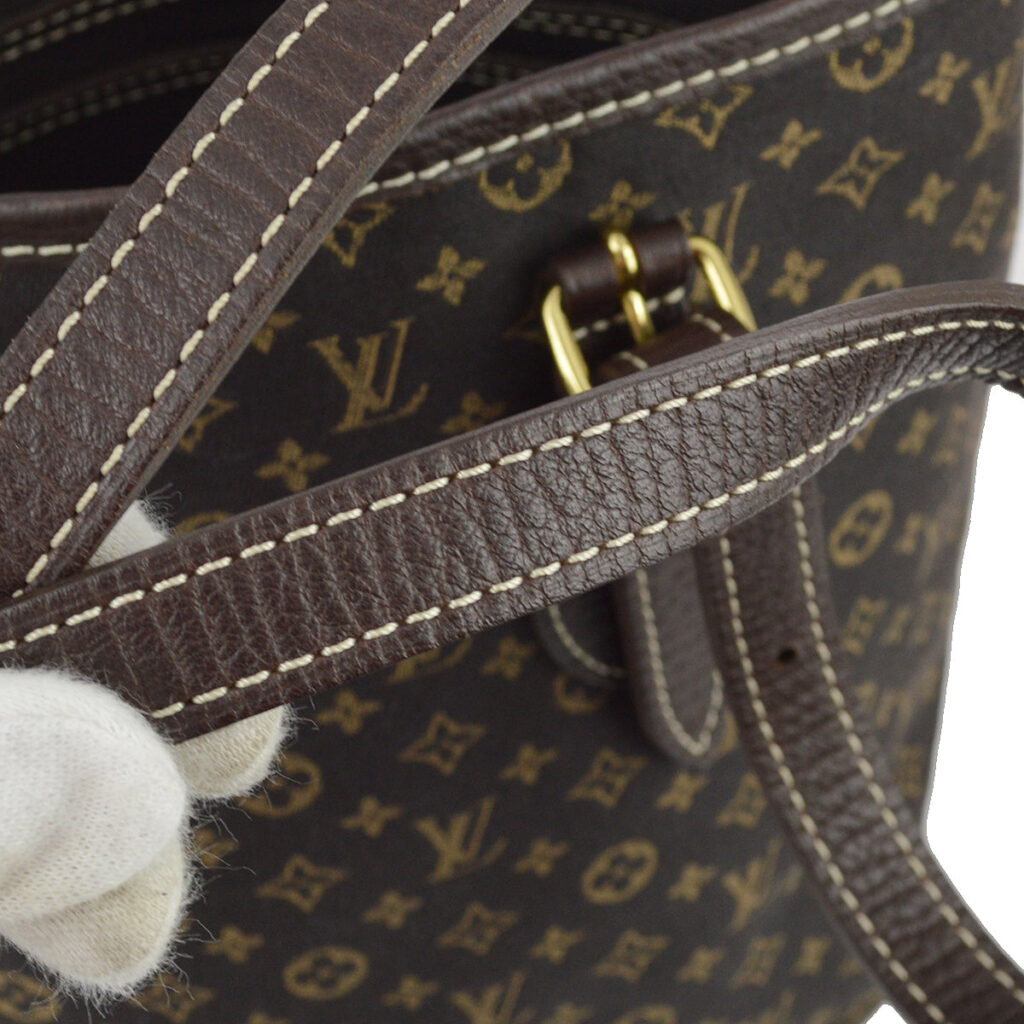 Louis Vuitton Brown Monogram Mini Lin Bucket PM Tote Bag