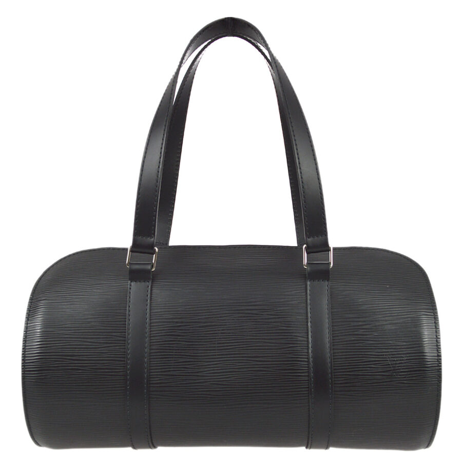 Louis Vuitton Black Epi Soufflot Handbag