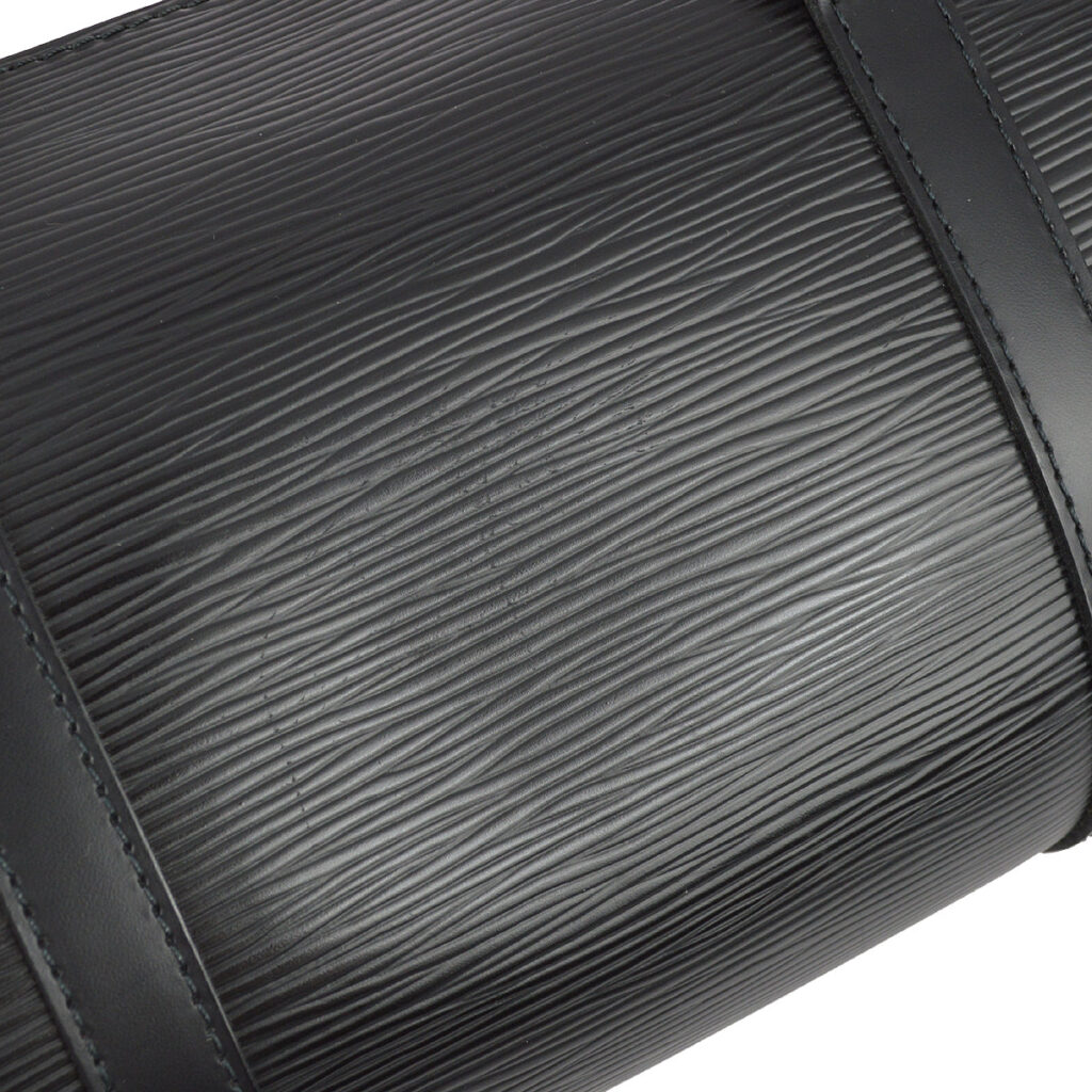 Louis Vuitton Black Epi Soufflot Handbag