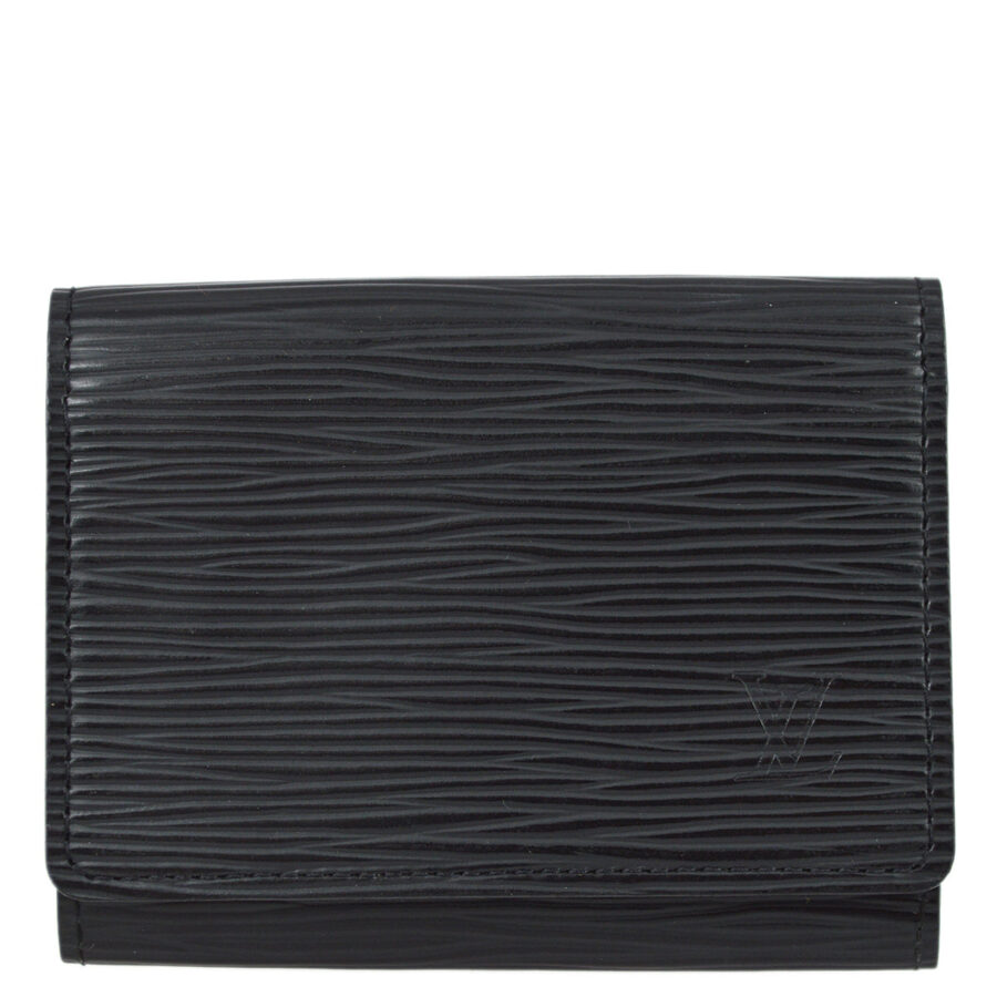 Louis Vuitton Black Epi Enveloppe Carte De Visite