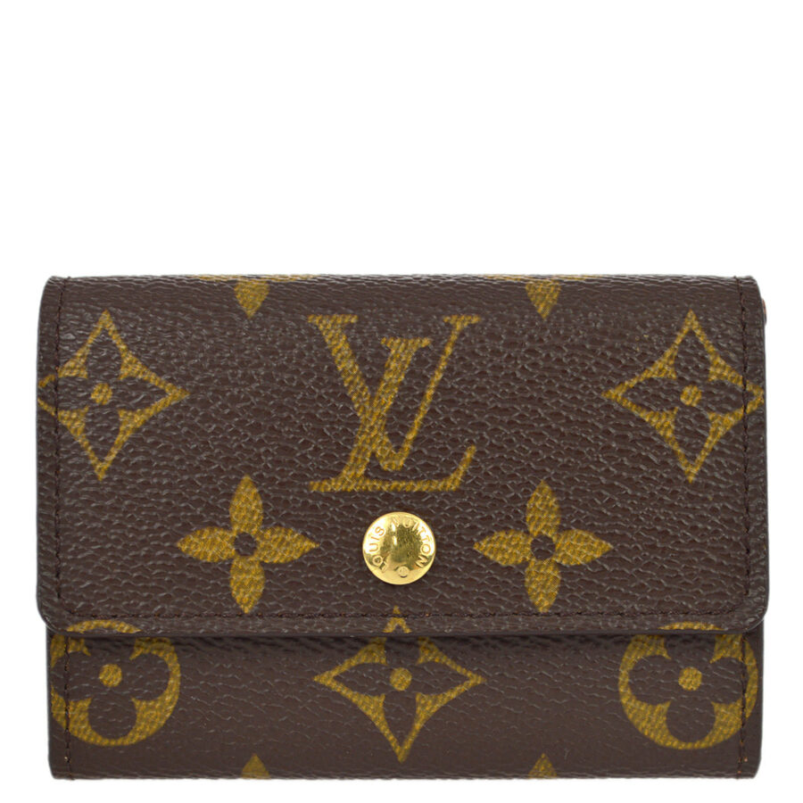 Louis Vuitton Monogram Porte Monnaie Plat Coin Case Wallet