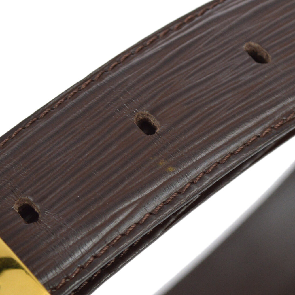 Louis Vuitton Brown Epi Ceinture Classic Belt #85/34 Small Good