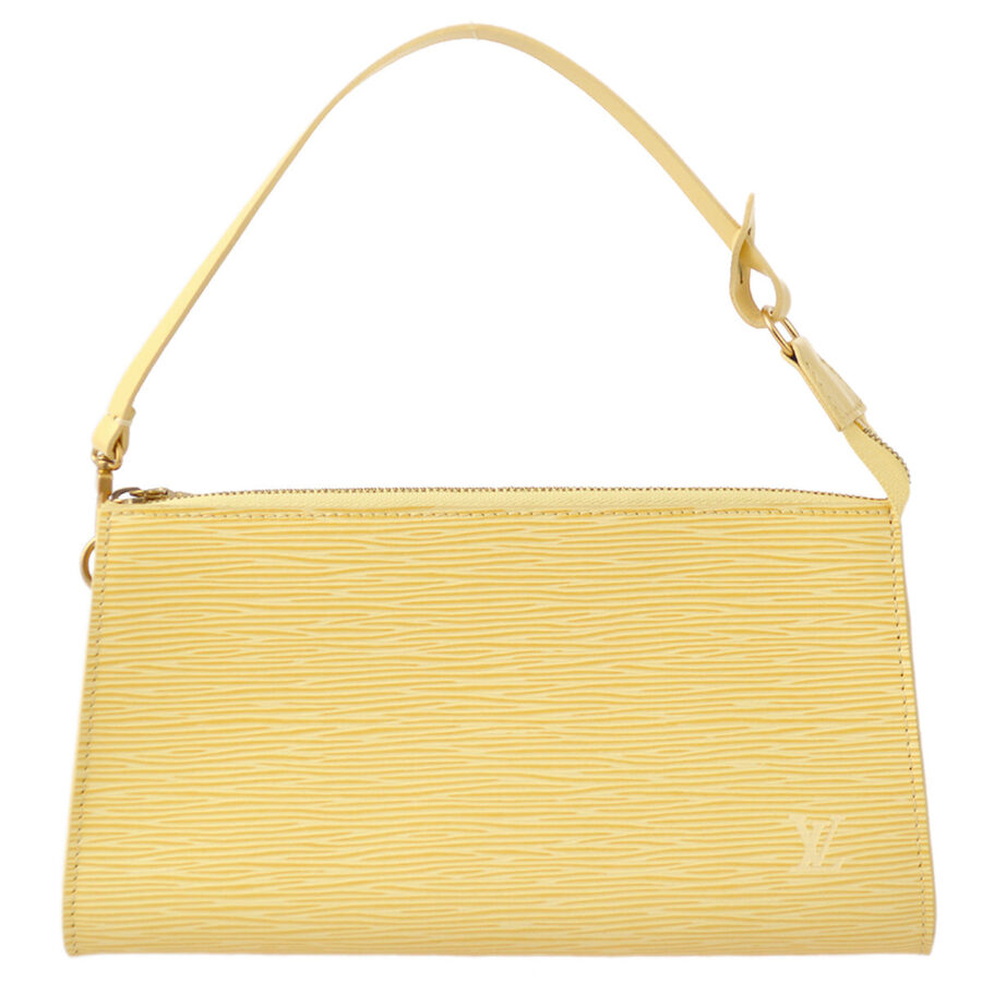 Louis Vuitton Ivory Epi Pochette Pouch Handbag