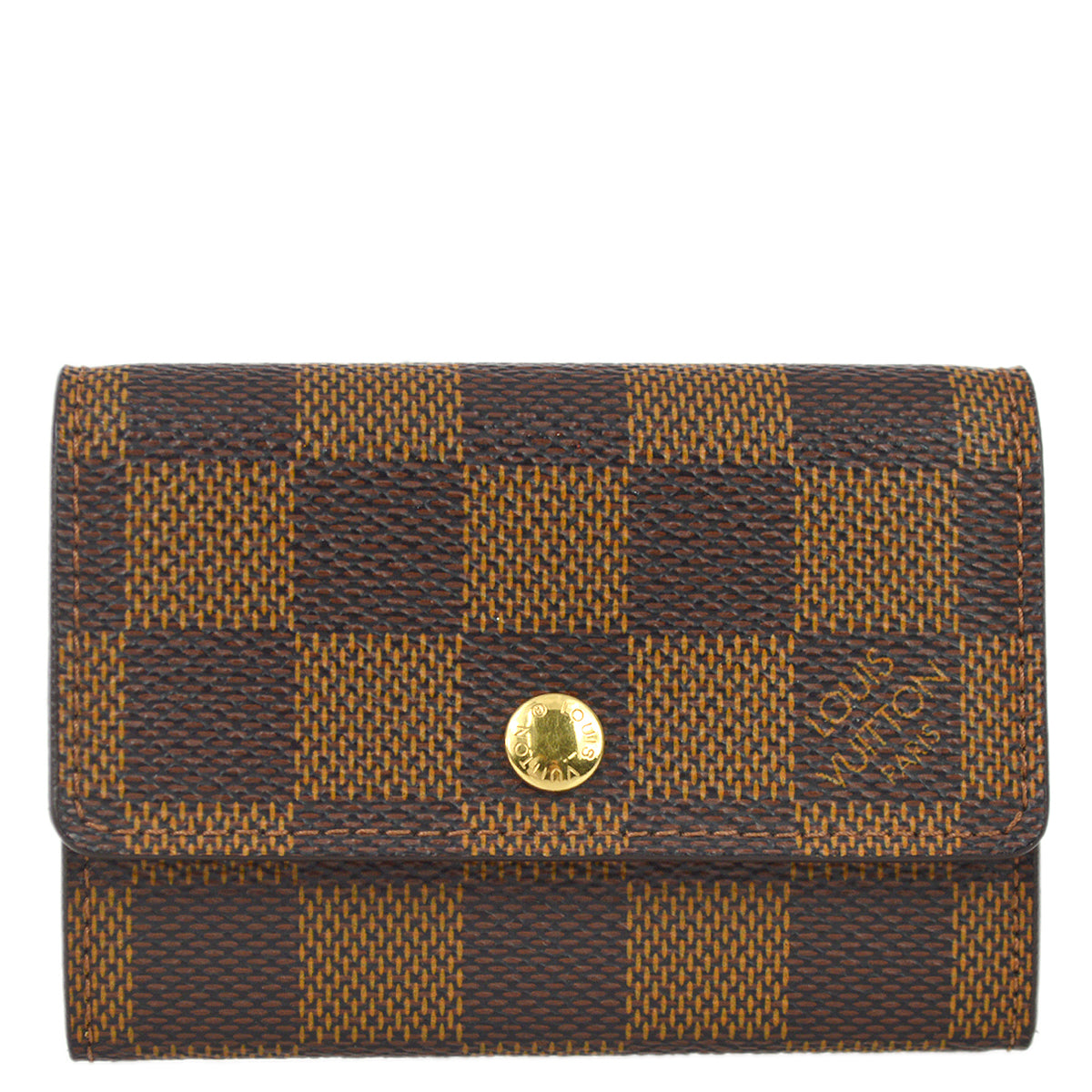 Louis Vuitton Damier Porte Monnaie Plat Coin Case Wallet