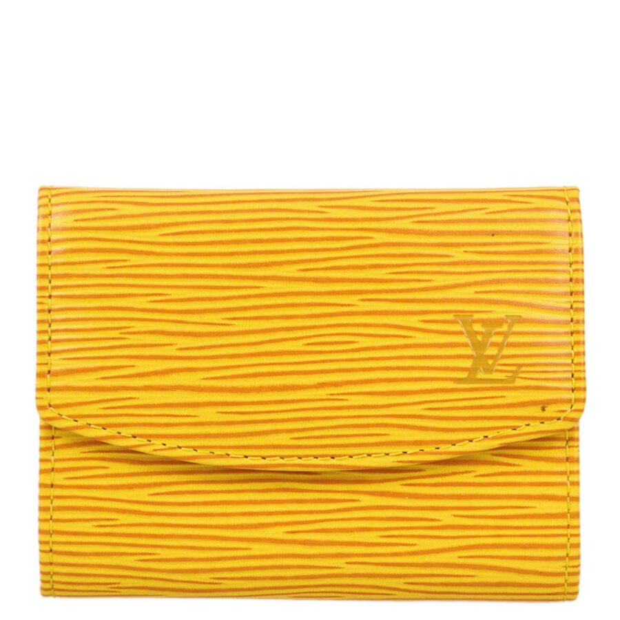 Louis Vuitton Yellow Epi Porte Mannaie Simple Coin Purse Wallet