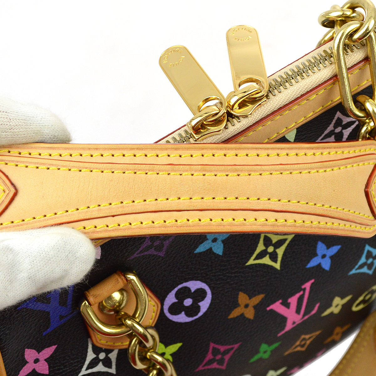 Louis Vuitton Black Monogram Multicolor Gracie MM