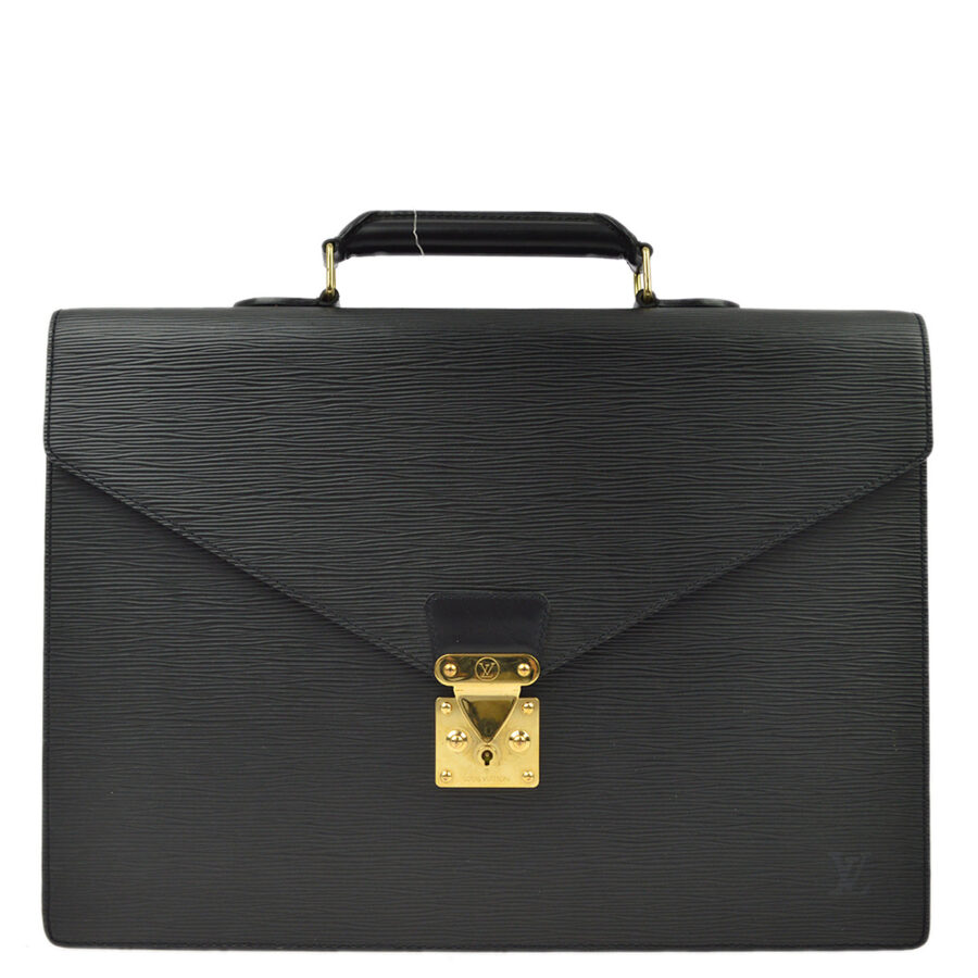Louis Vuitton Black Epi Cerviet Ambassador Briefcase
